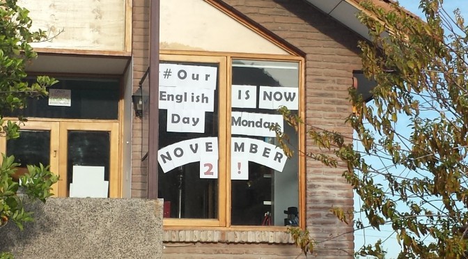 English Day is coming Monday November 2